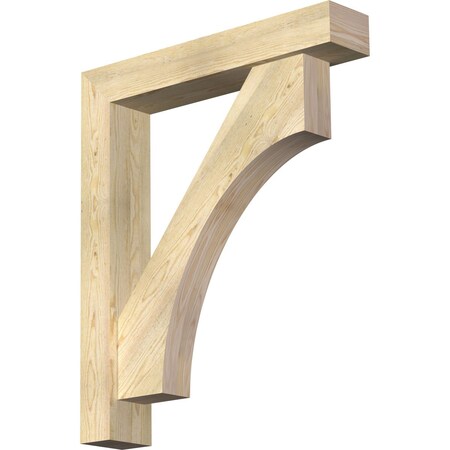 Ekena Millwork Westlake Block Rough Sawn Bracket w/ Offset Brace, Douglas Fir, 6"W x 32"D x 38"H BKT0604X32X38WTL05RDF